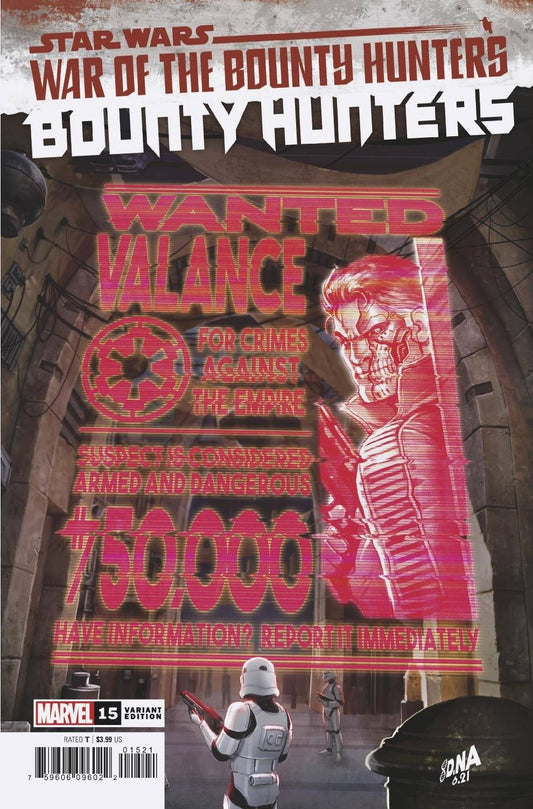 MARVEL COMICS COMIC BOOK STAR WARS BOUNTY HUNTERS #15 WANTED POSTER VAR WOBH
