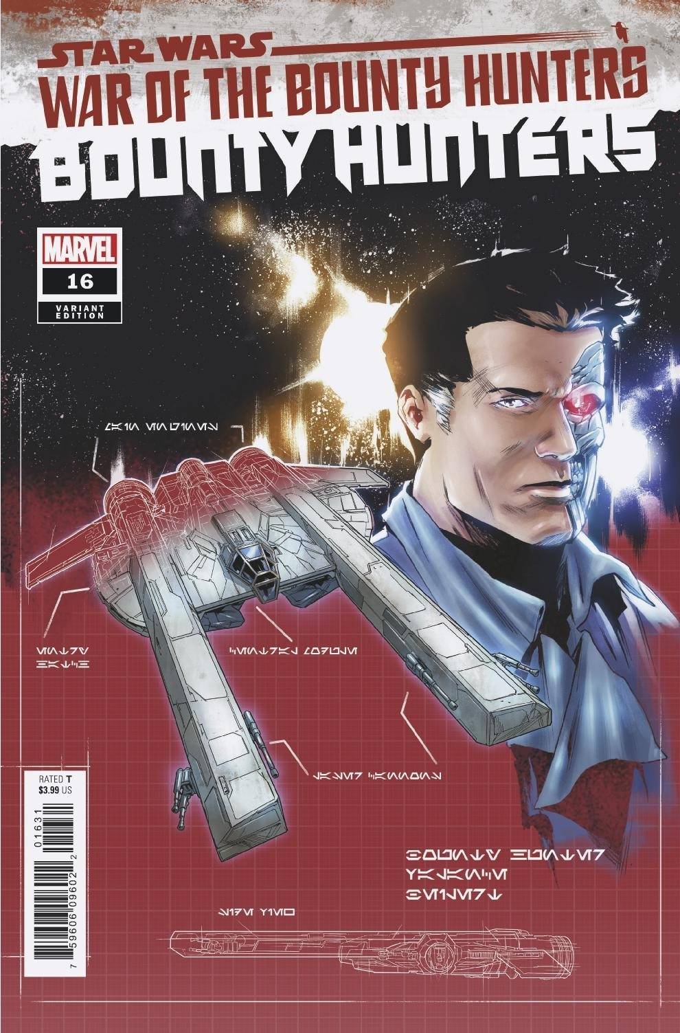 MARVEL COMICS COMIC BOOK STAR WARS BOUNTY HUNTERS #16 VILLANELLI BLUEPRINT VAR WOBH