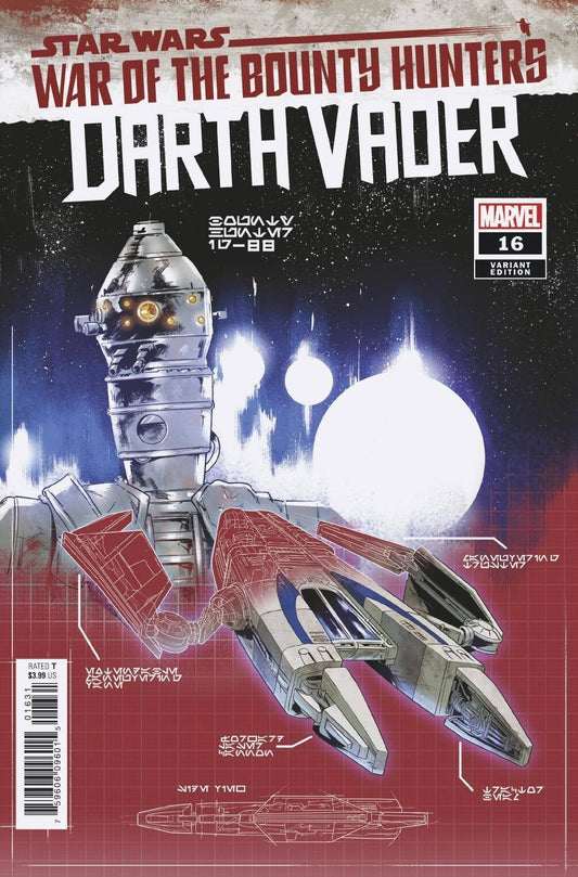 MARVEL COMICS COMIC BOOK STAR WARS DARTH VADER #16 VILLANELLI BLUEPRINT VAR WOBH