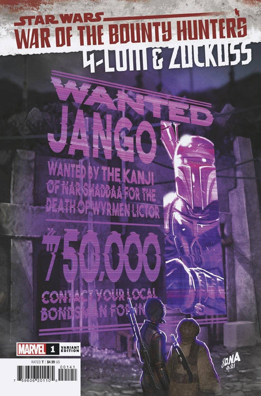 MARVEL COMICS COMIC BOOK STAR WARS WAR BOUNTY HUNTERS 4-LOM ZUCKUSS #1 WANTED VAR