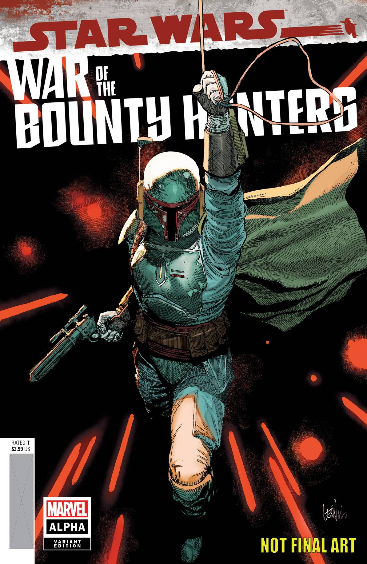 MARVEL COMICS COMIC BOOK STAR WARS WAR BOUNTY HUNTERS ALPHA #1 YU VAR