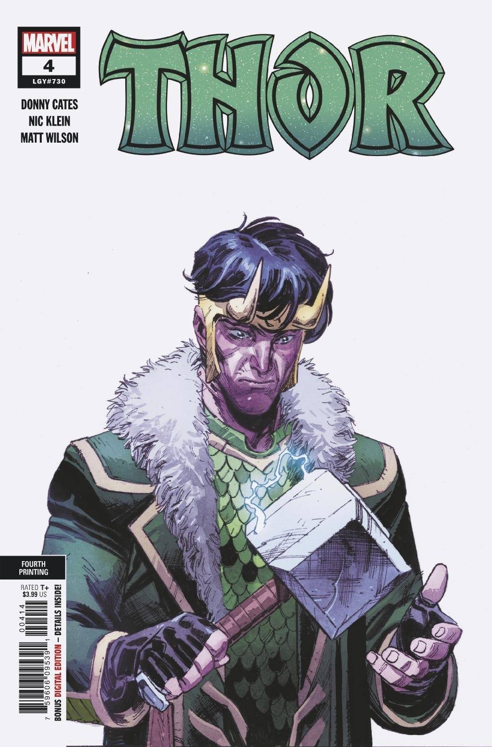 MARVEL COMICS COMIC BOOK THOR #4 4TH PTG VAR