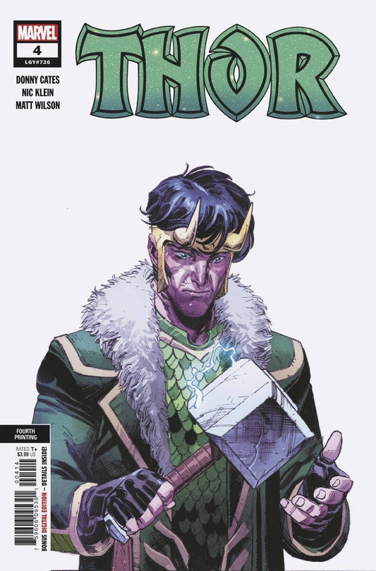 MARVEL COMICS COMIC BOOK THOR #4 4TH PTG VAR