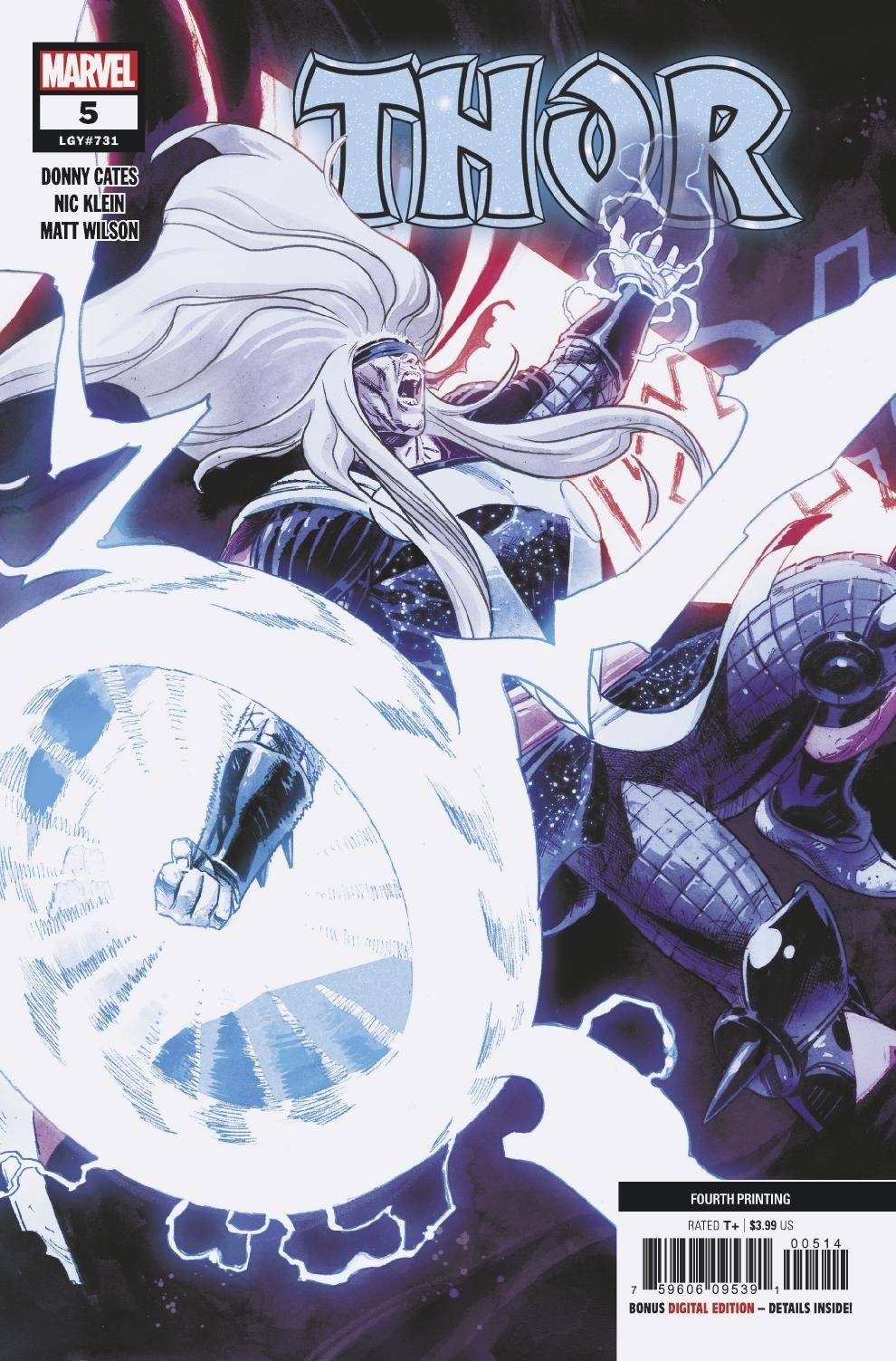 MARVEL COMICS comic book THOR #5 4TH PTG VAR