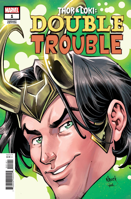 MARVEL COMICS COMIC BOOK THOR AND LOKI DOUBLE TROUBLE #1 (OF 4) NAUCK HEADSHOT VAR