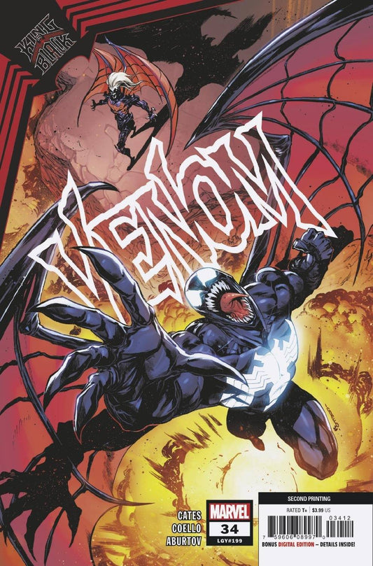 MARVEL COMICS COMIC BOOK VENOM #34 2ND PTG COELLO VAR KIB