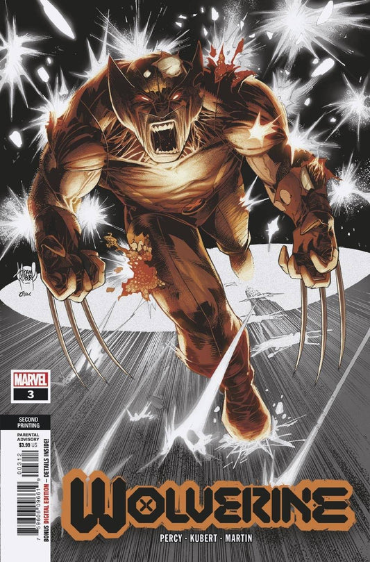 MARVEL COMICS comic book WOLVERINE #3 2ND PTG VAR DX