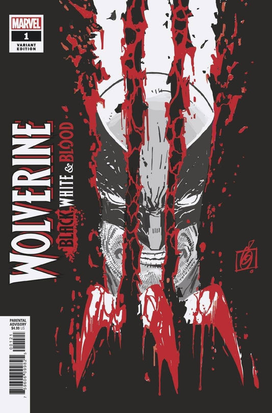 MARVEL COMICS comic book WOLVERINE BLACK WHITE BLOOD #1 (OF 4) GARNEY VAR