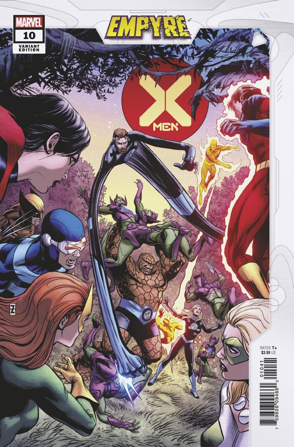 MARVEL COMICS COMIC BOOK X-MEN #10 ZIRCHER CONFRONTATION VAR EMP