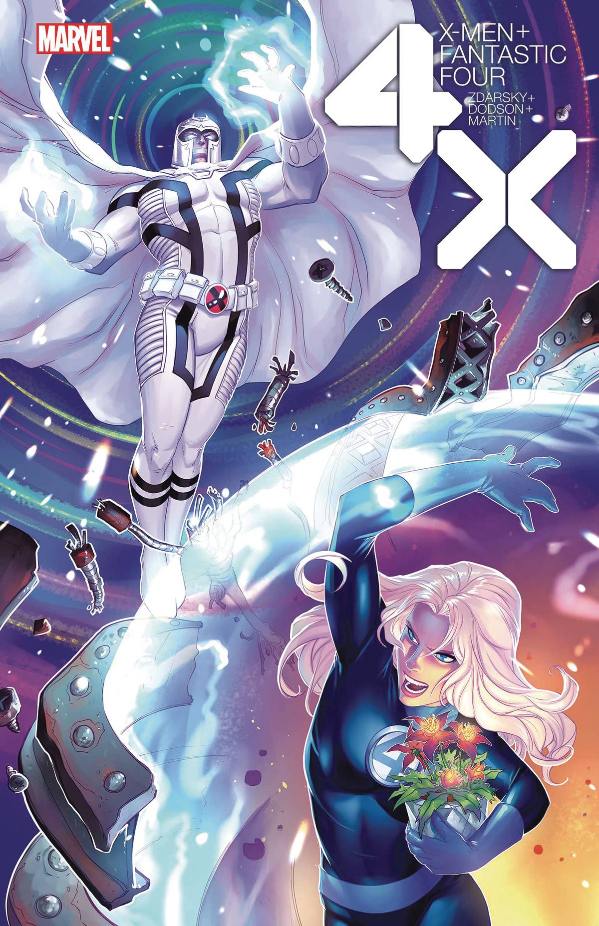 MARVEL COMICS COMIC BOOK X-MEN FANTASTIC FOUR #4 (OF 4) HETRICK FLOWER VAR