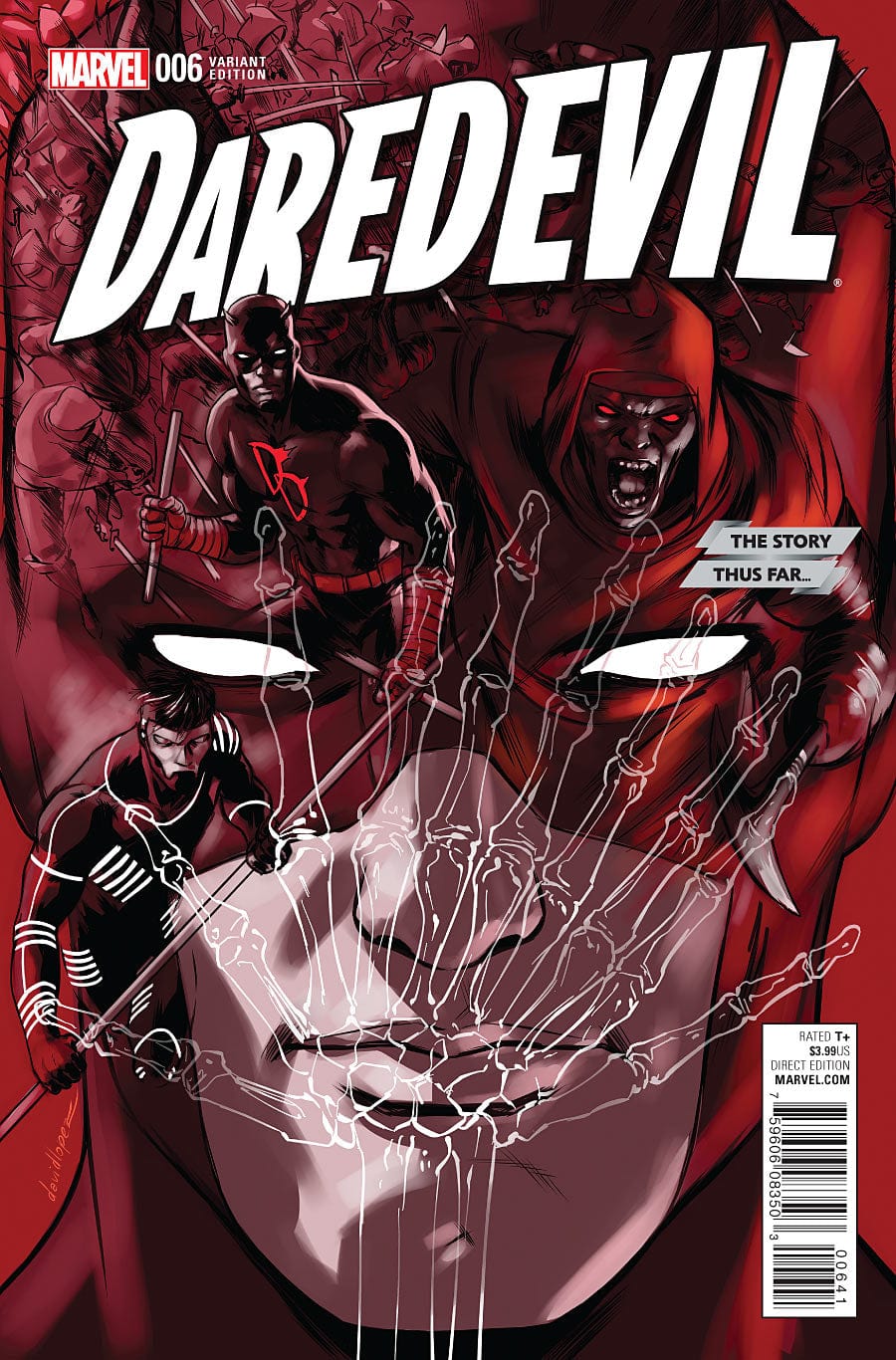 MARVEL COMICS Comics DAREDEVIL #6 LOPEZ STORY THUS FAR VAR