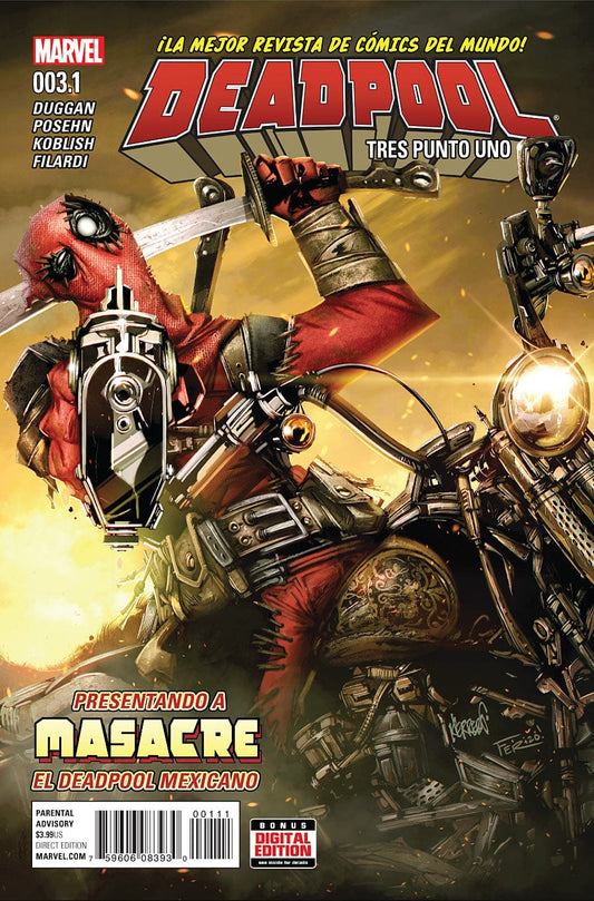 MARVEL COMICS Comics NM DEADPOOL #3.1 TRES PUNTO UNO