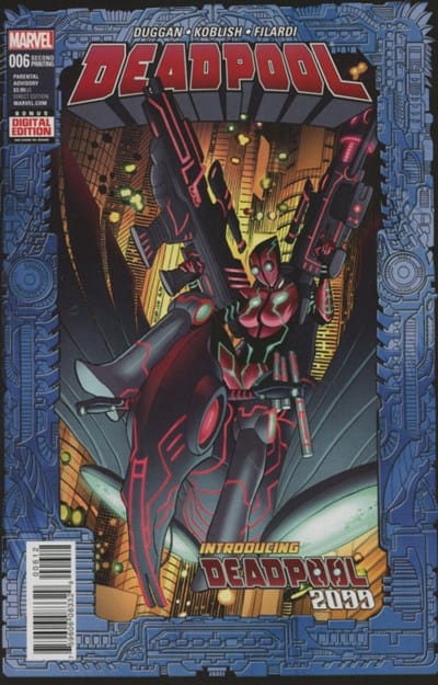 MARVEL COMICS Comics VF+ DEADPOOL #6 KOBLISH 2ND PTG VAR