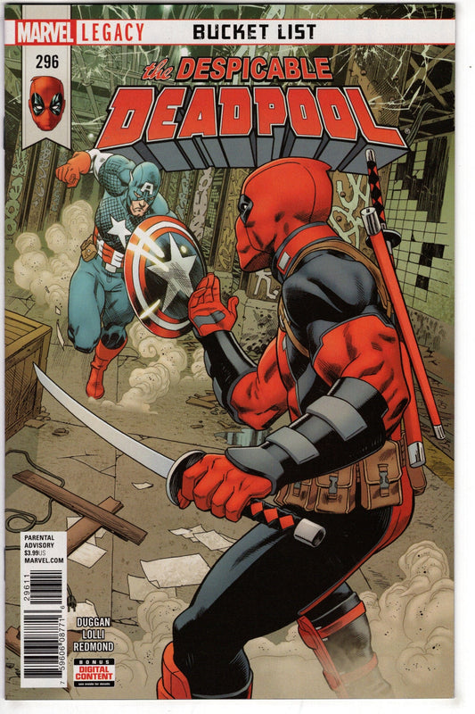 MARVEL COMICS DESPICABLE DEADPOOL #296 LEG