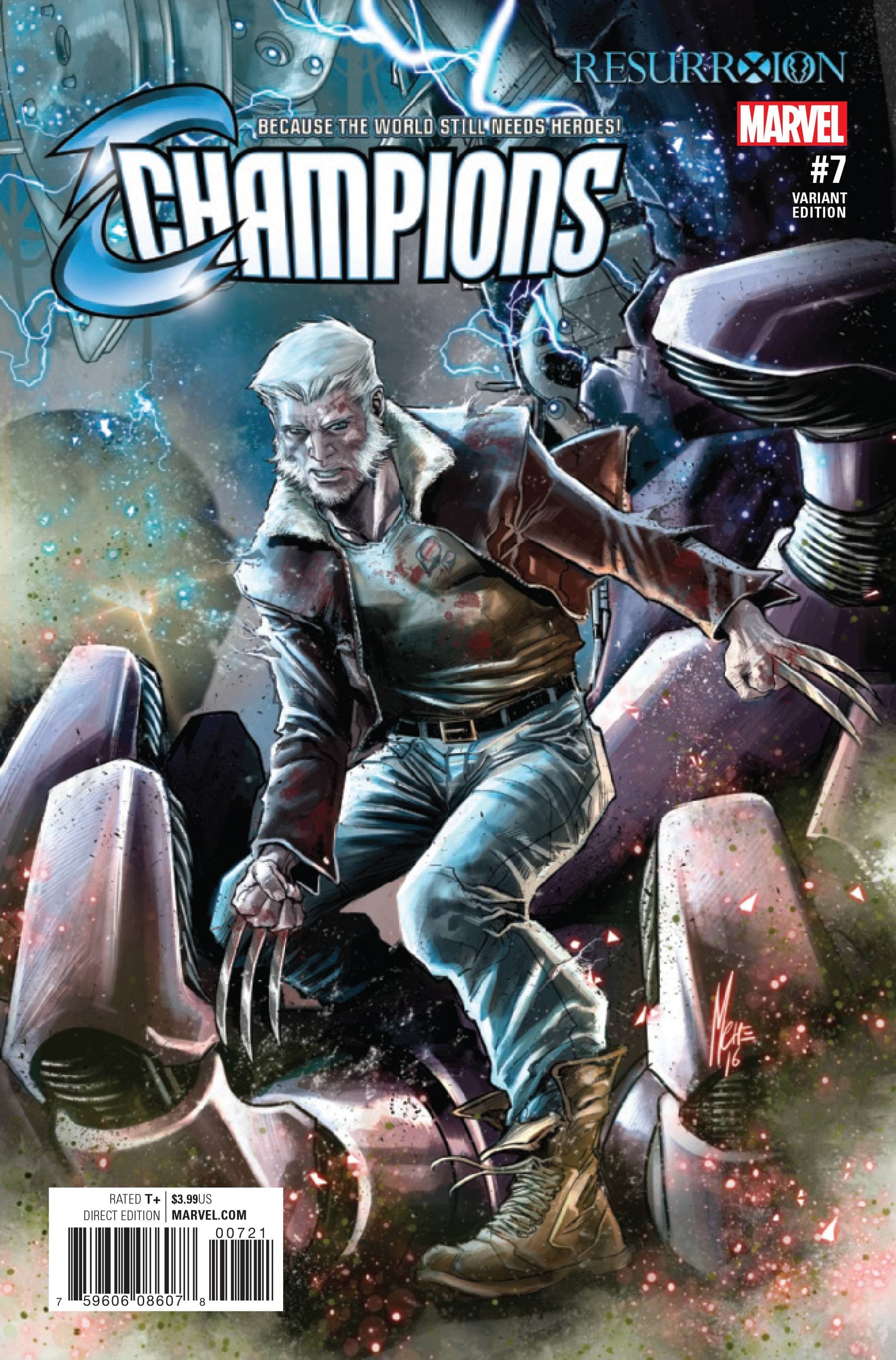 MARVEL COMICS Marvel CHAMPIONS #7 CHECCHETTO RESURRXION VAR