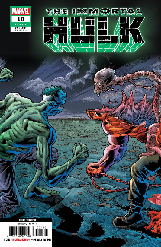 MARVEL COMICS MARVEL COMICS IMMORTAL HULK #10 3RD PTG BENNETT VAR