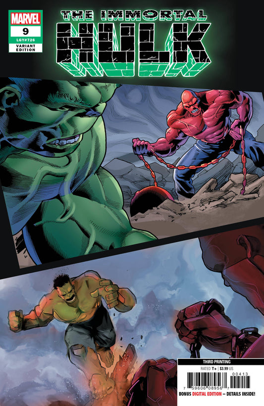MARVEL COMICS MARVEL COMICS IMMORTAL HULK #9 3RD PTG BENNETT VAR