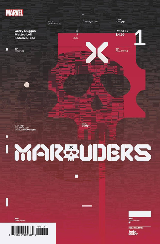 MARVEL COMICS MARVEL COMICS MARAUDERS #1 HICKMAN DESIGN VAR DX
