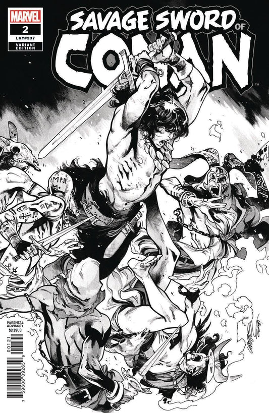 MARVEL COMICS MARVEL COMICS SAVAGE SWORD OF CONAN #2 LARRAZ B&W VAR