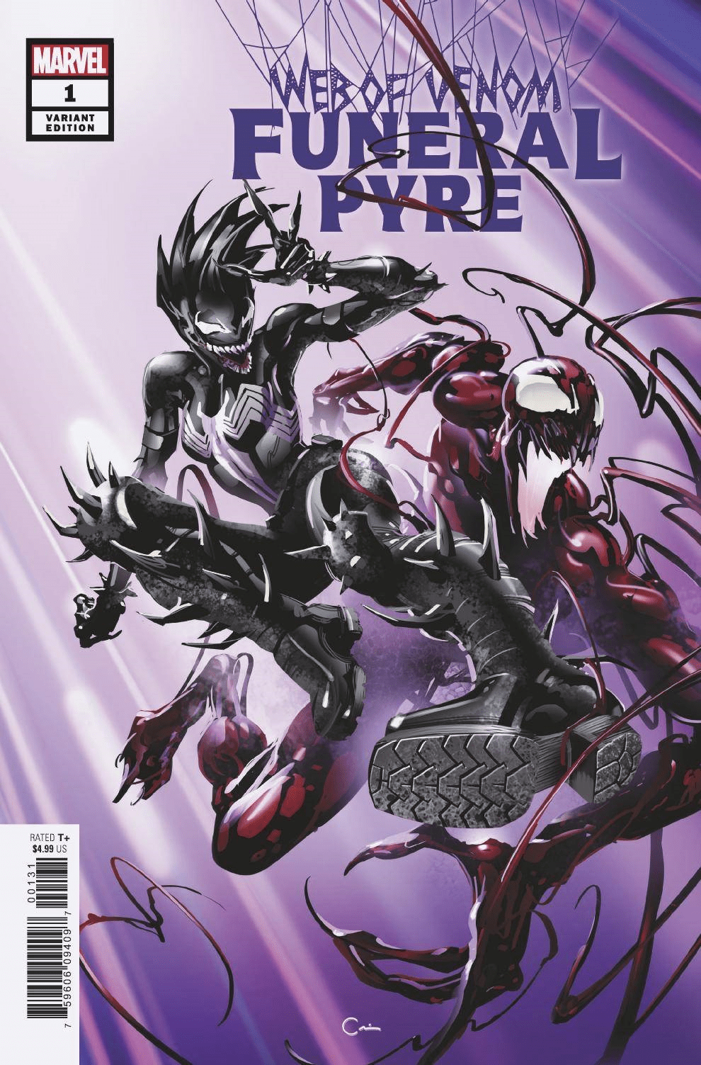 MARVEL COMICS MARVEL COMICS WEB OF VENOM FUNERAL PYRE #1 ARTIST B VAR #1