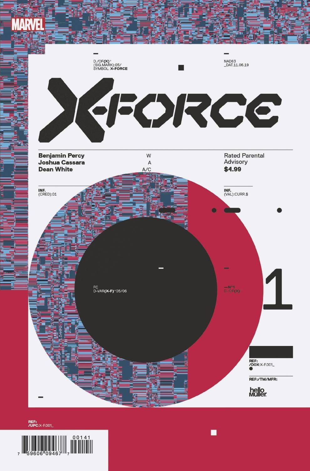 MARVEL COMICS MARVEL COMICS X-FORCE #1 HICKMAN DESIGN VAR DX