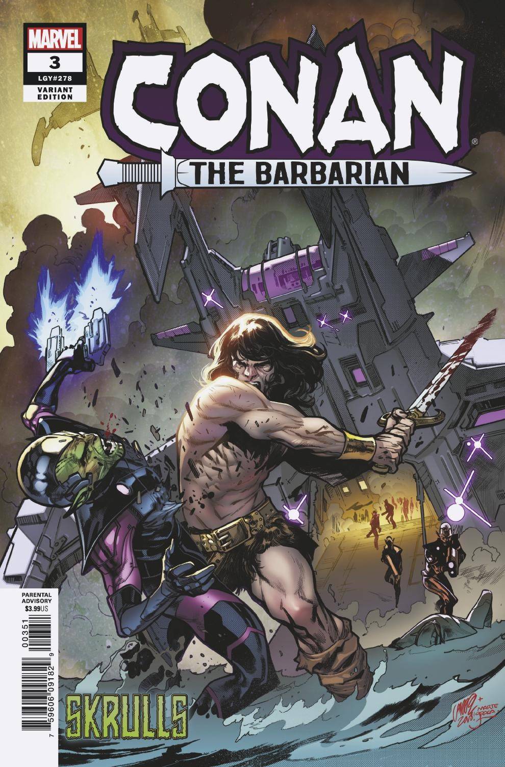 MARVEL COMICS marvel CONAN THE BARBARIAN #3 LARRAZ SKRULLS VAR