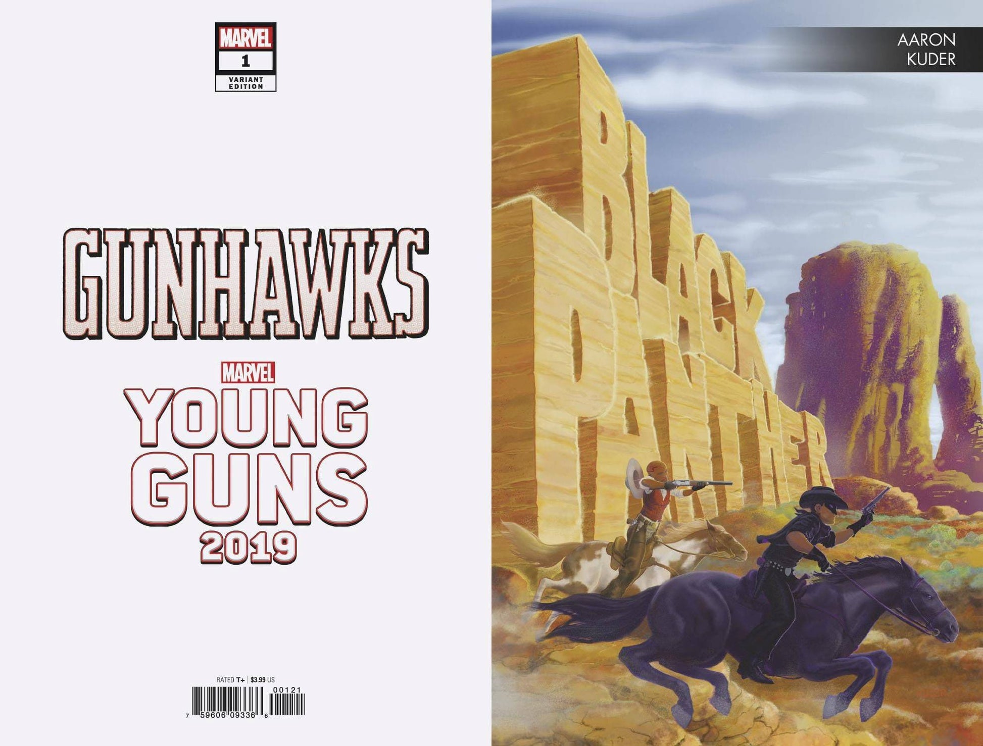 MARVEL COMICS marvel GUNHAWKS #1 KUDER YOUNG GUNS VAR