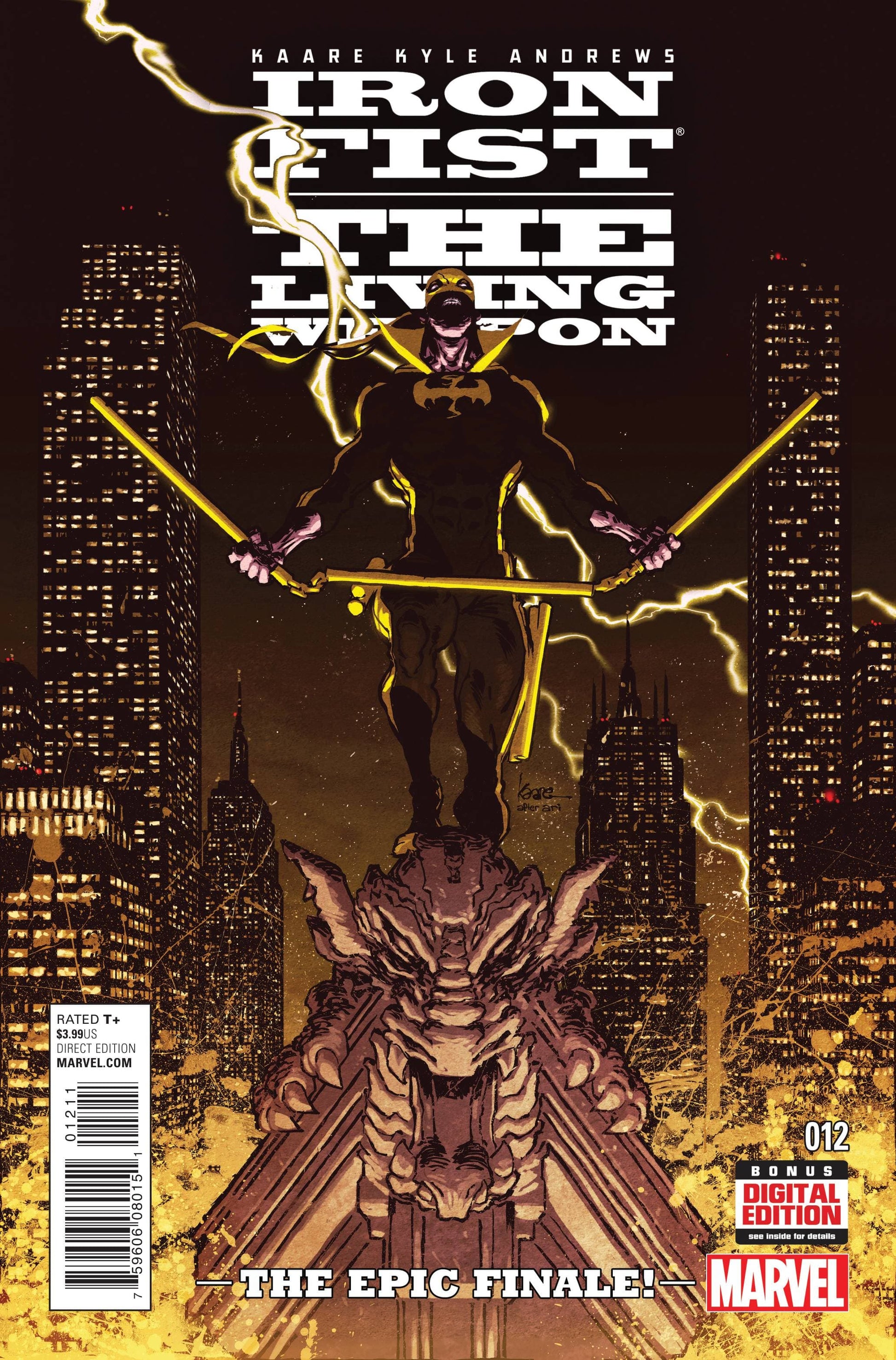 MARVEL COMICS Marvel IRON FIST LIVING WEAPON #12