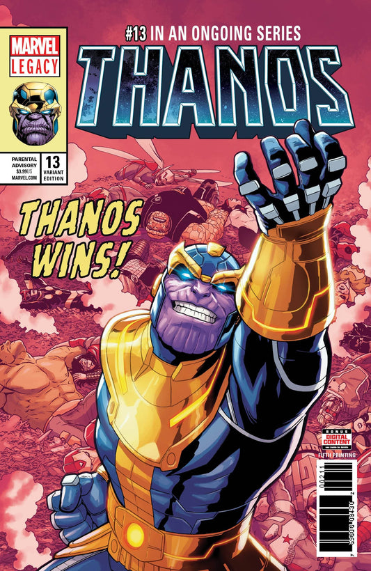 MARVEL COMICS Marvel THANOS #13 5TH PTG SHAW VAR LEG