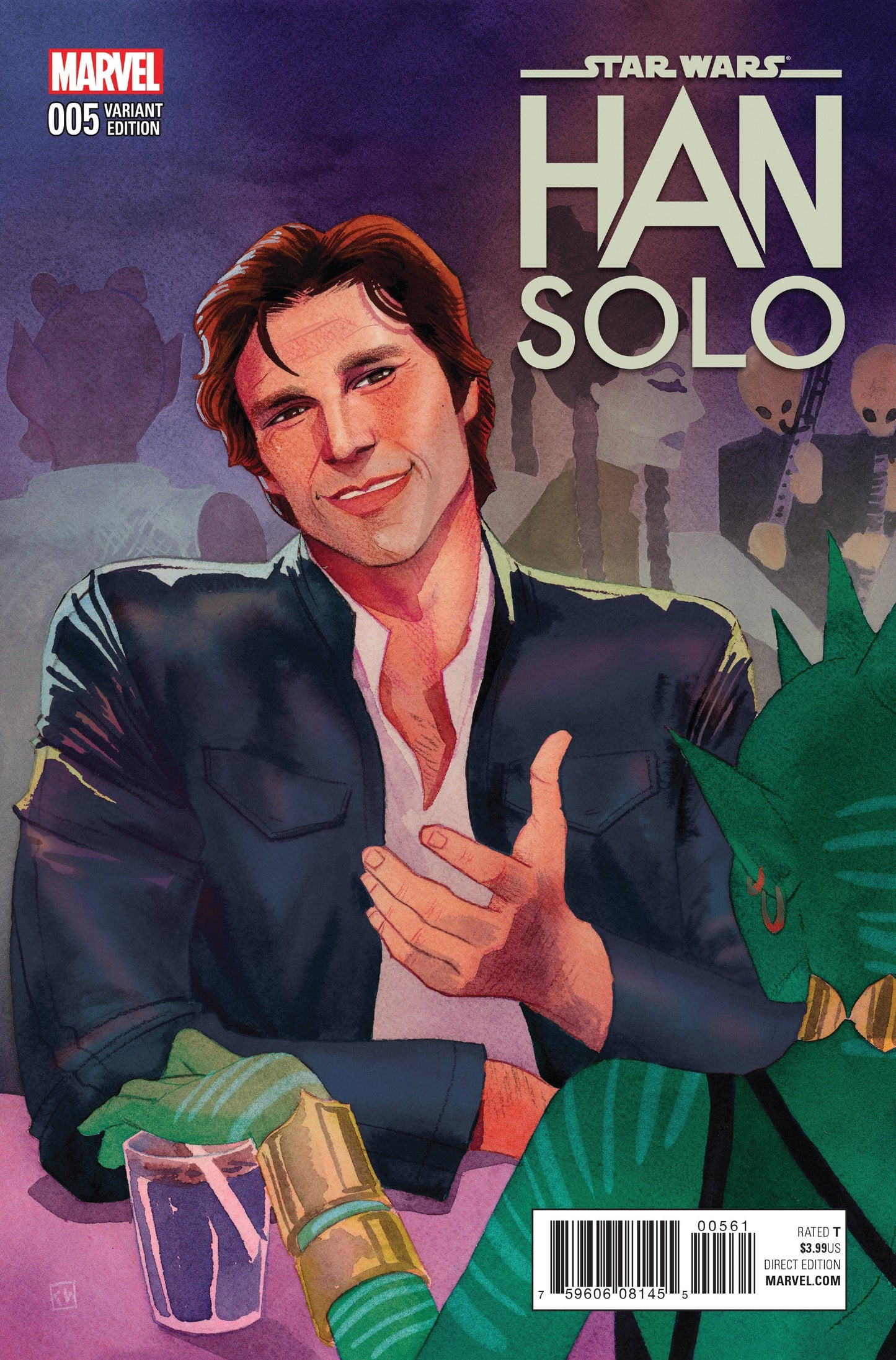 MARVEL COMICS VARIANT STAR WARS HAN SOLO #5 (OF 5) WADA VARIANT (Stock Image)