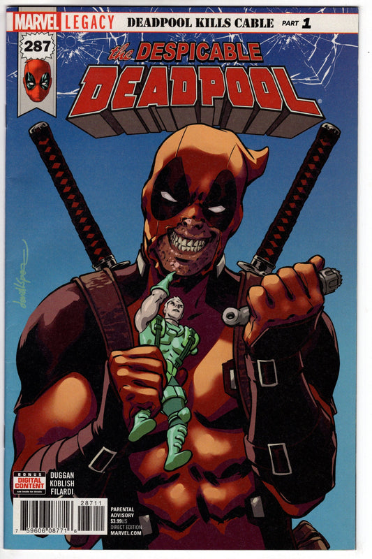 MARVEL COMICS VF DESPICABLE DEADPOOL #287 LEG