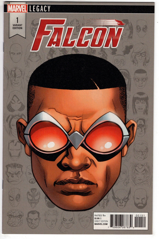 MARVEL COMICS VF+ FALCON #1 MCKONE LEGACY HEADSHOT VAR LEG
