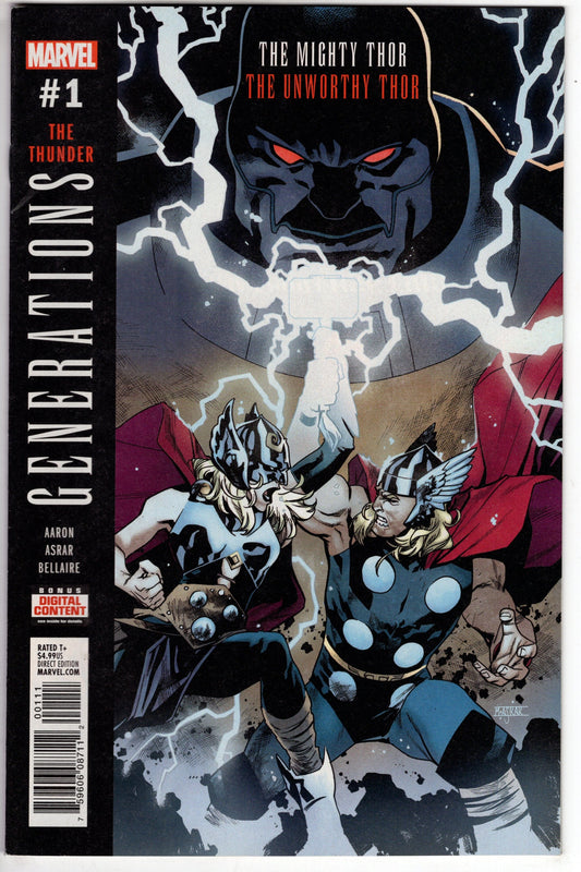 MARVEL COMICS VF+ GENERATIONS UNWORTHY THOR & MIGHTY THOR #1