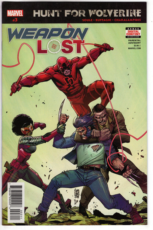 MARVEL COMICS VF/NM HUNT FOR WOLVERINE WEAPON LOST #3 (OF 4)