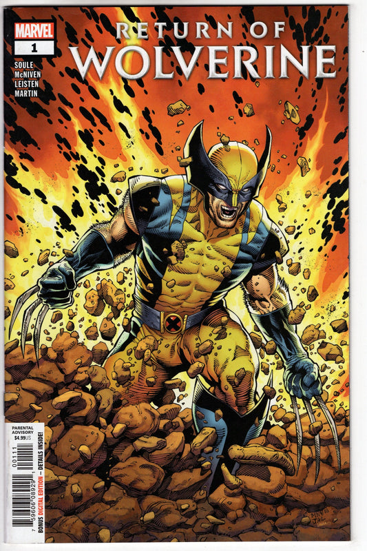 MARVEL COMICS VF/NM RETURN OF WOLVERINE #1 (OF 5)