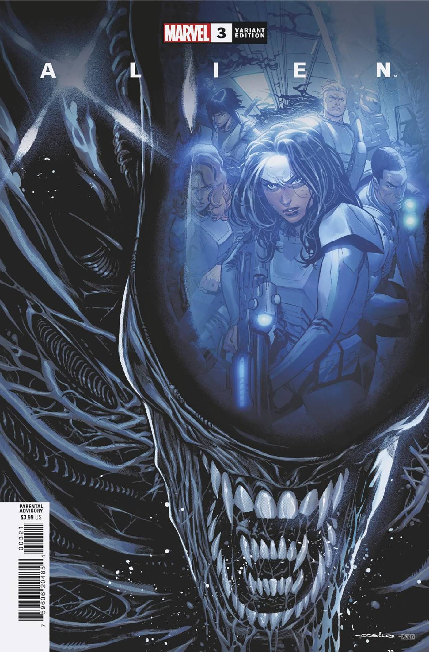 MARVEL PRH COMIC BOOK ALIEN #3 COELLO VARIANT