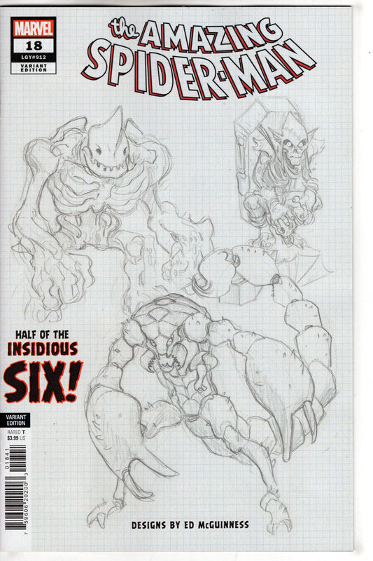 MARVEL PRH COMIC BOOK AMAZING SPIDER-MAN #18 MCGUINNESS DESIGN VAR