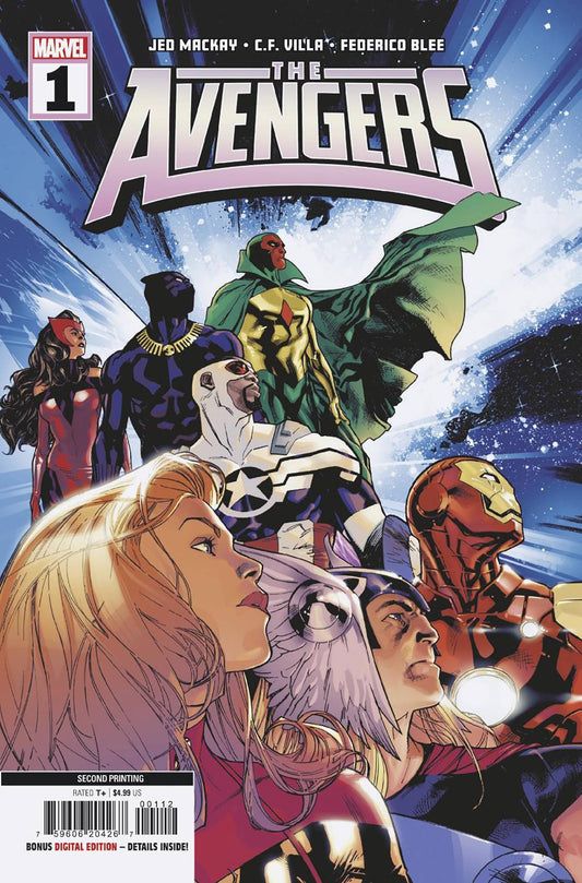 MARVEL PRH COMIC BOOK AVENGERS #1 2ND PTG STUART IMMONEN VAR