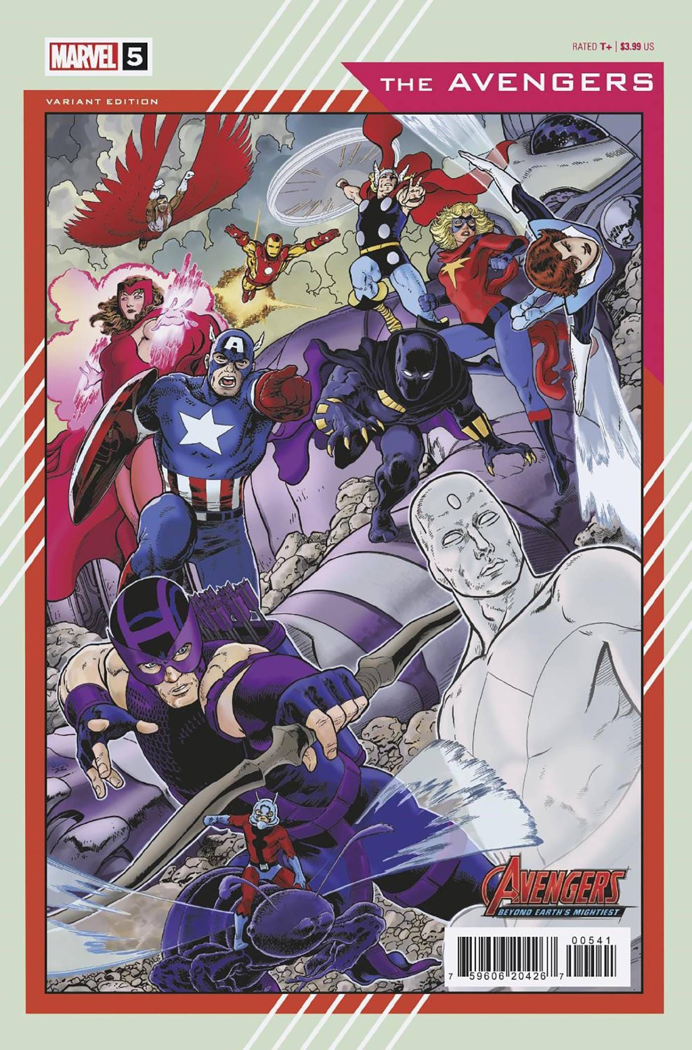 MARVEL PRH COMIC BOOK AVENGERS #5 AARON KUDER AVENGERS 60TH VAR