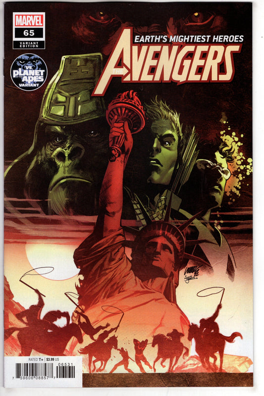 MARVEL PRH COMIC BOOK AVENGERS #65 LARRAZ PLANET OF THE APES VAR