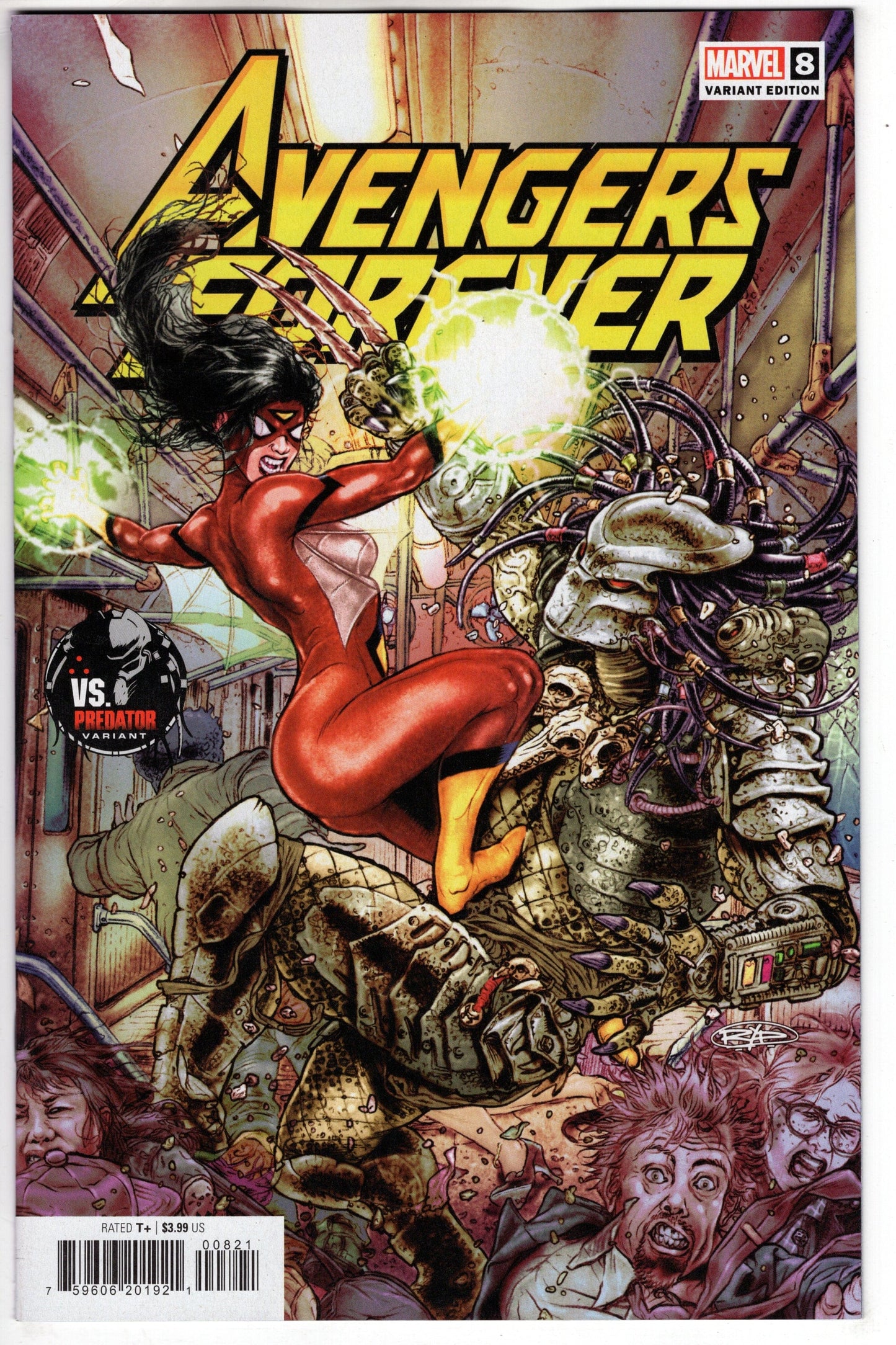 MARVEL PRH COMIC BOOK AVENGERS FOREVER #8 RYP PREDATOR VARIANT