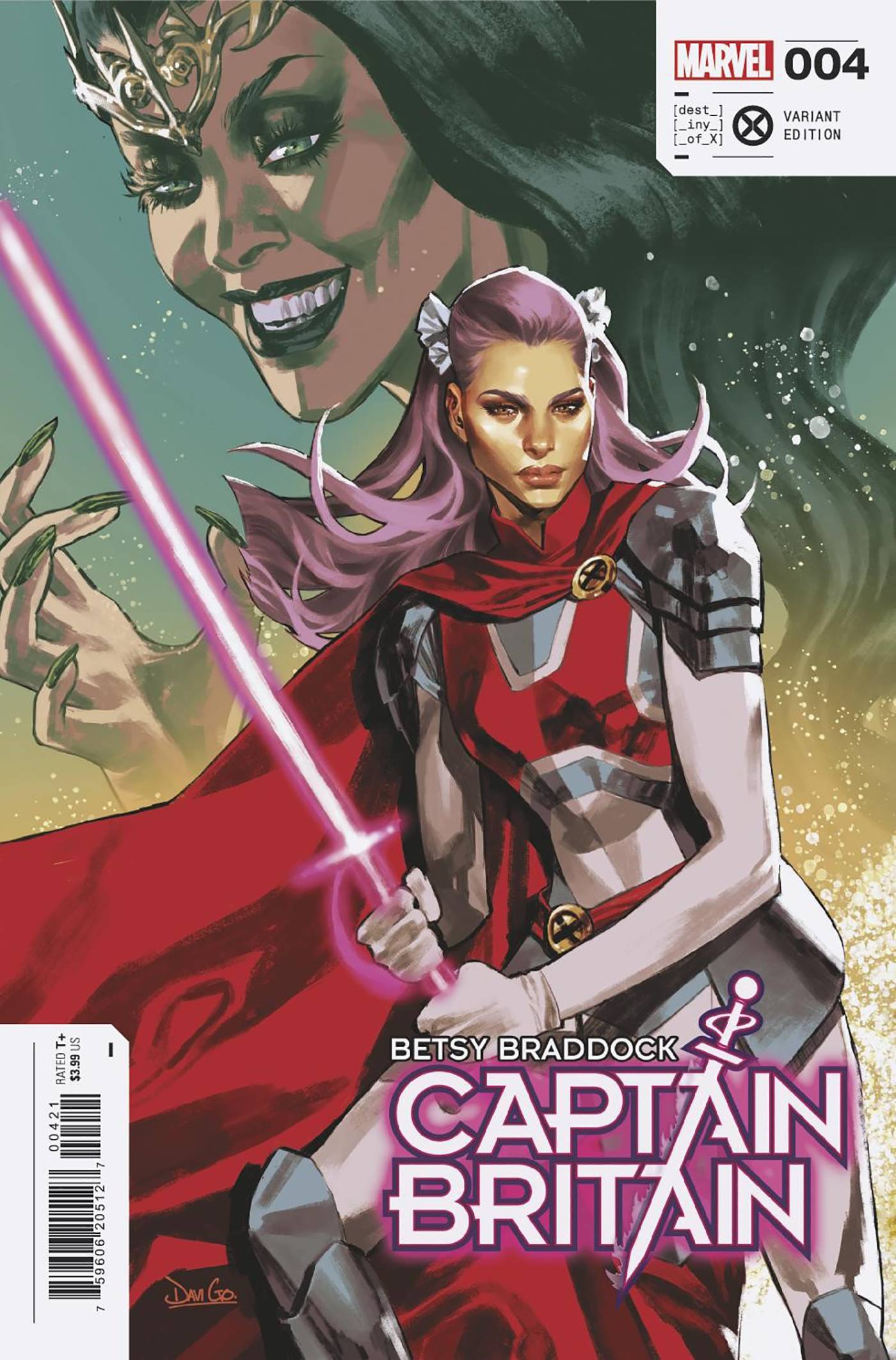 MARVEL PRH COMIC BOOK BETSY BRADDOCK CAPTAIN BRITAIN #4 DAVI GO VAR