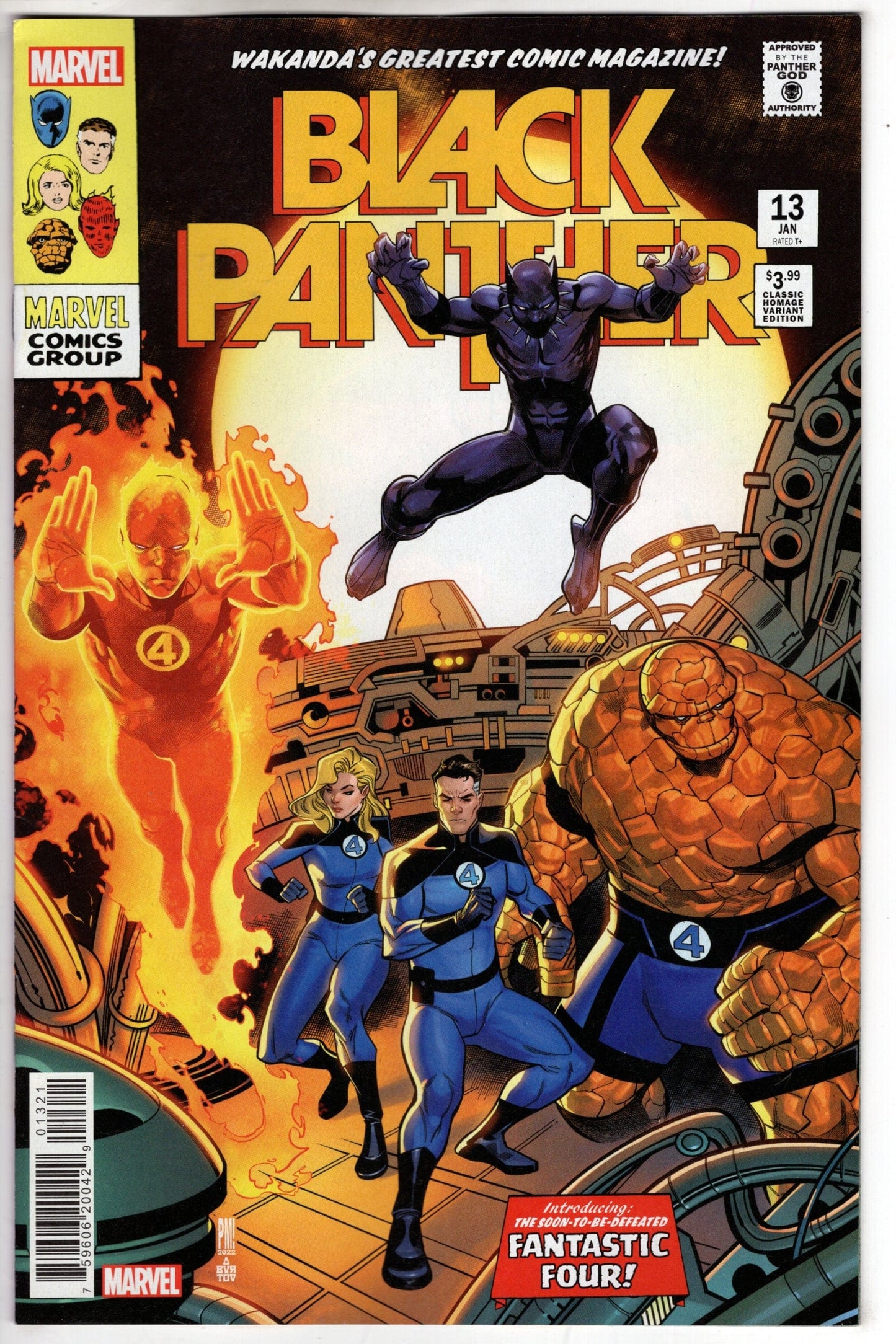 MARVEL PRH COMIC BOOK BLACK PANTHER #13 MEDINA CLASSIC HOMAGE Variant