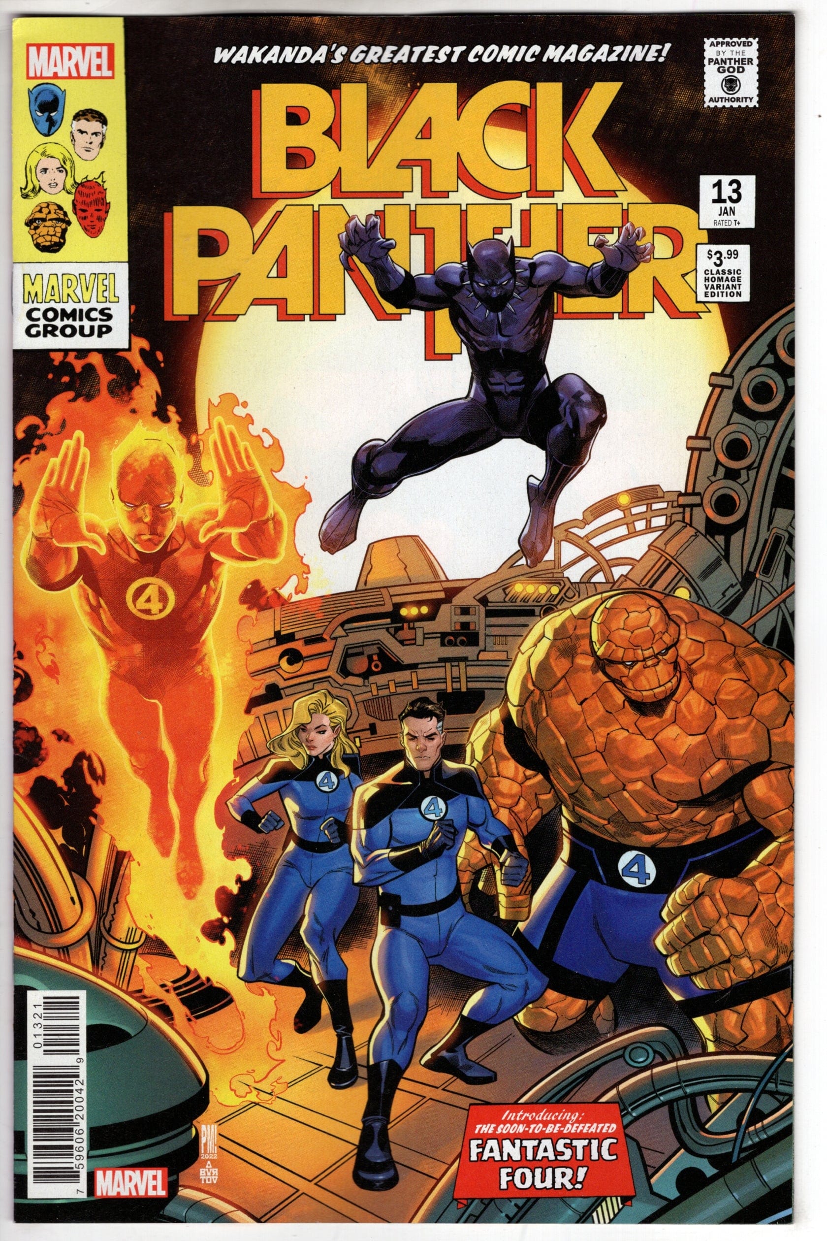 MARVEL PRH COMIC BOOK BLACK PANTHER #13 MEDINA CLASSIC HOMAGE Variant