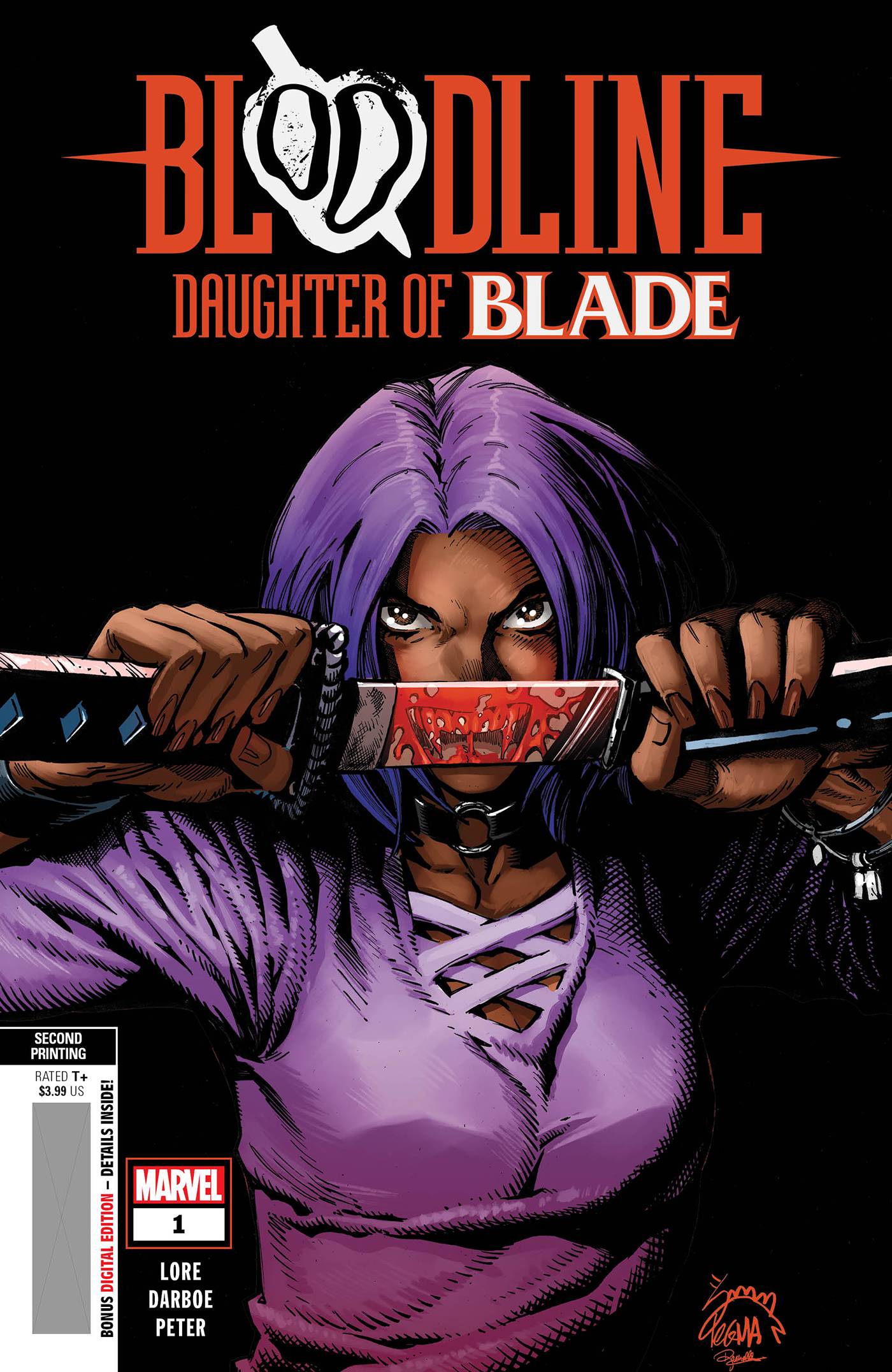 MARVEL PRH COMIC BOOK BLOODLINE DAUGHTER OF BLADE #1 2ND PTG RYAN STEGMAN VAR