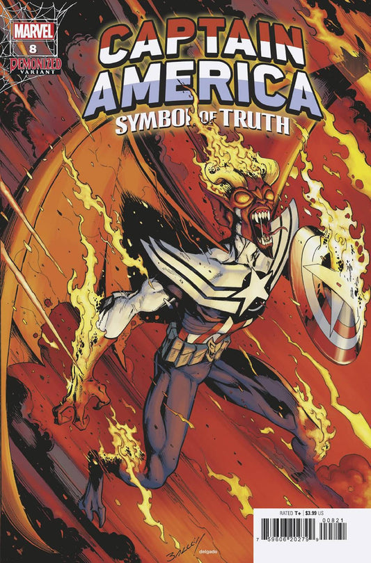 MARVEL PRH COMIC BOOK CAPTAIN AMERICA SYMBOL OF TRUTH #8 BAGLEY DEMONIZED VAR