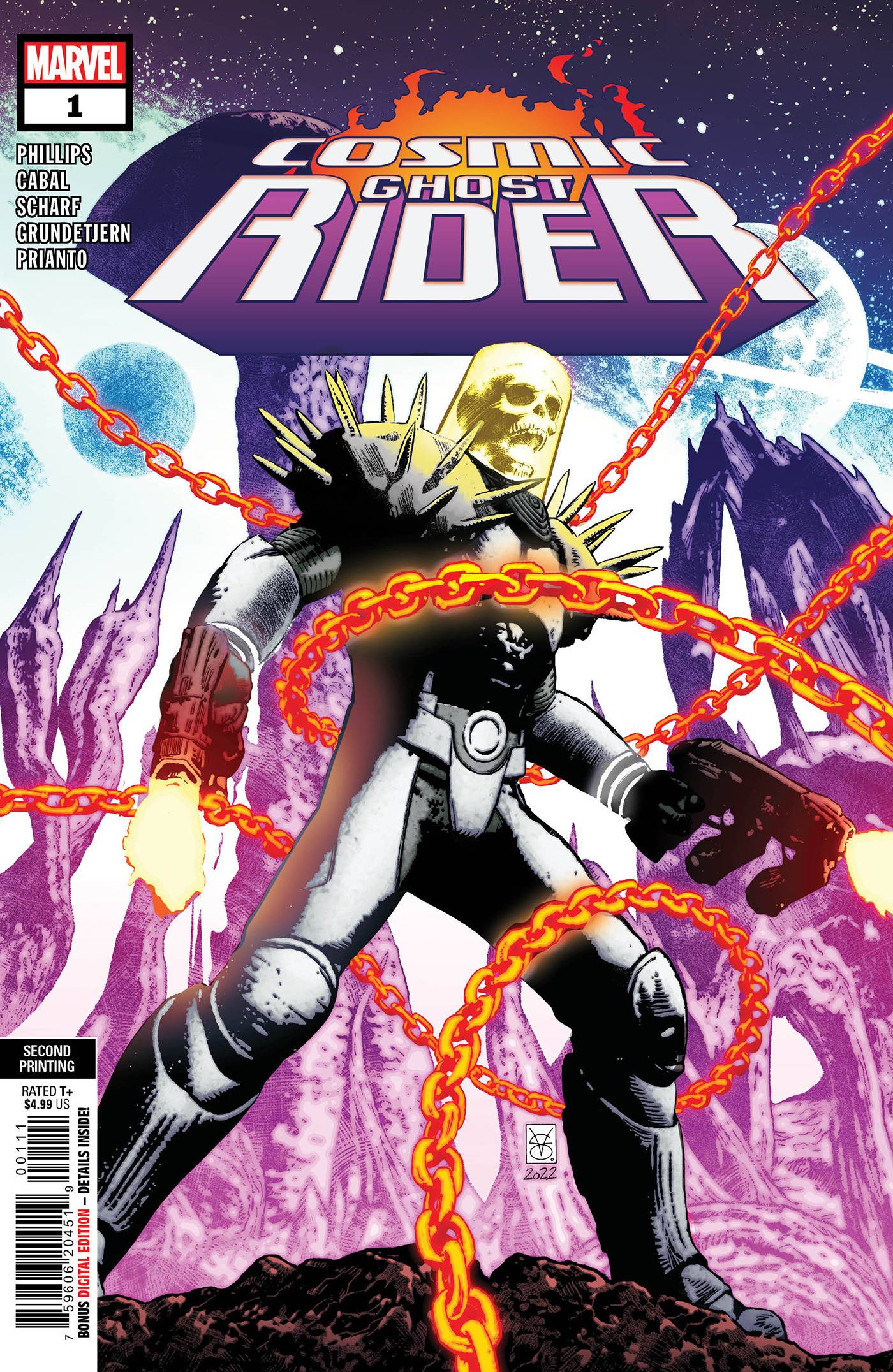 MARVEL PRH COMIC BOOK COSMIC GHOST RIDER #1 2ND PTG GIANGIORDANO VAR