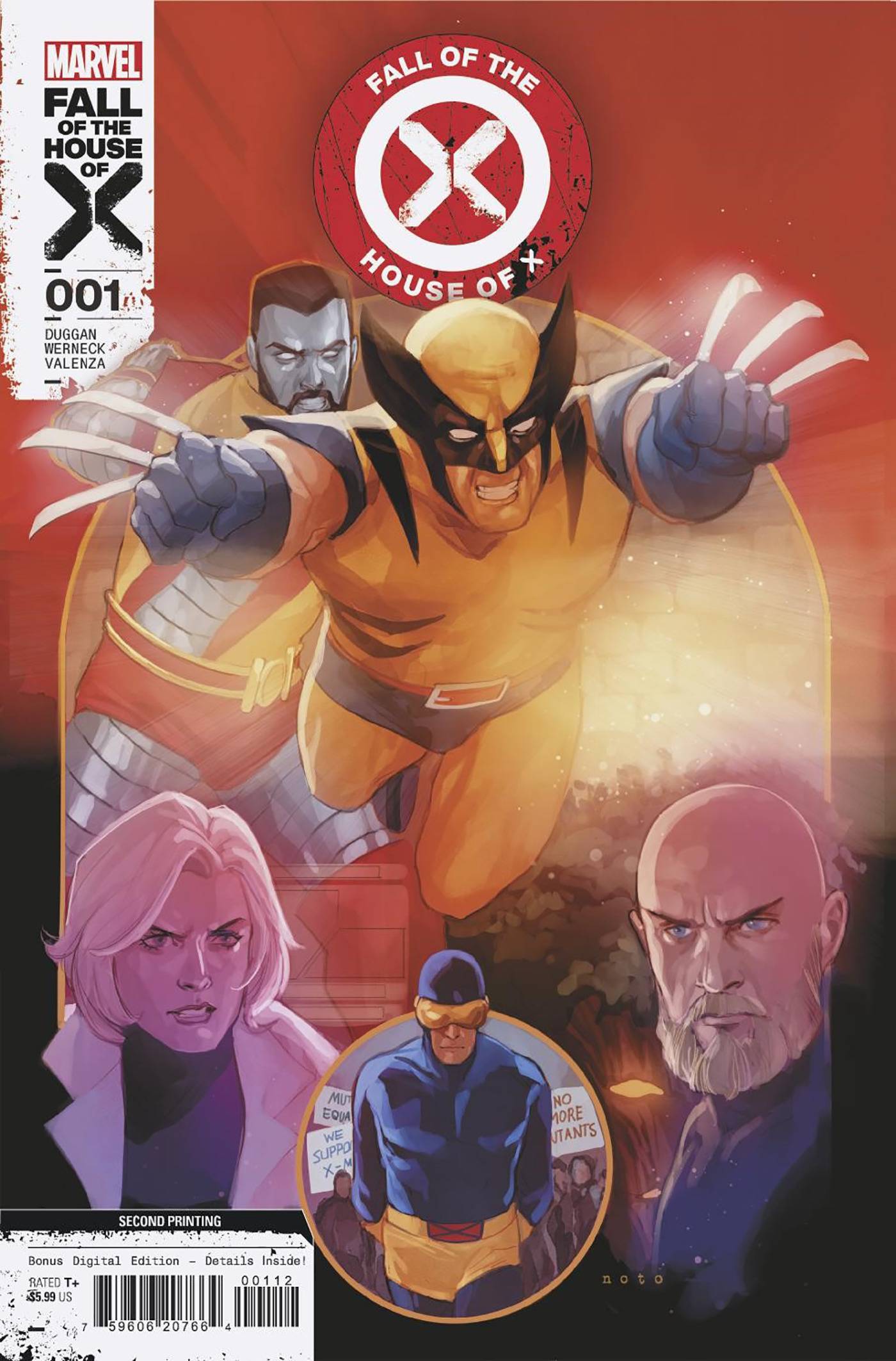 MARVEL PRH COMIC BOOK FALL OF THE HOUSE OF X #1 2ND PTG PHIL NOTO VAR