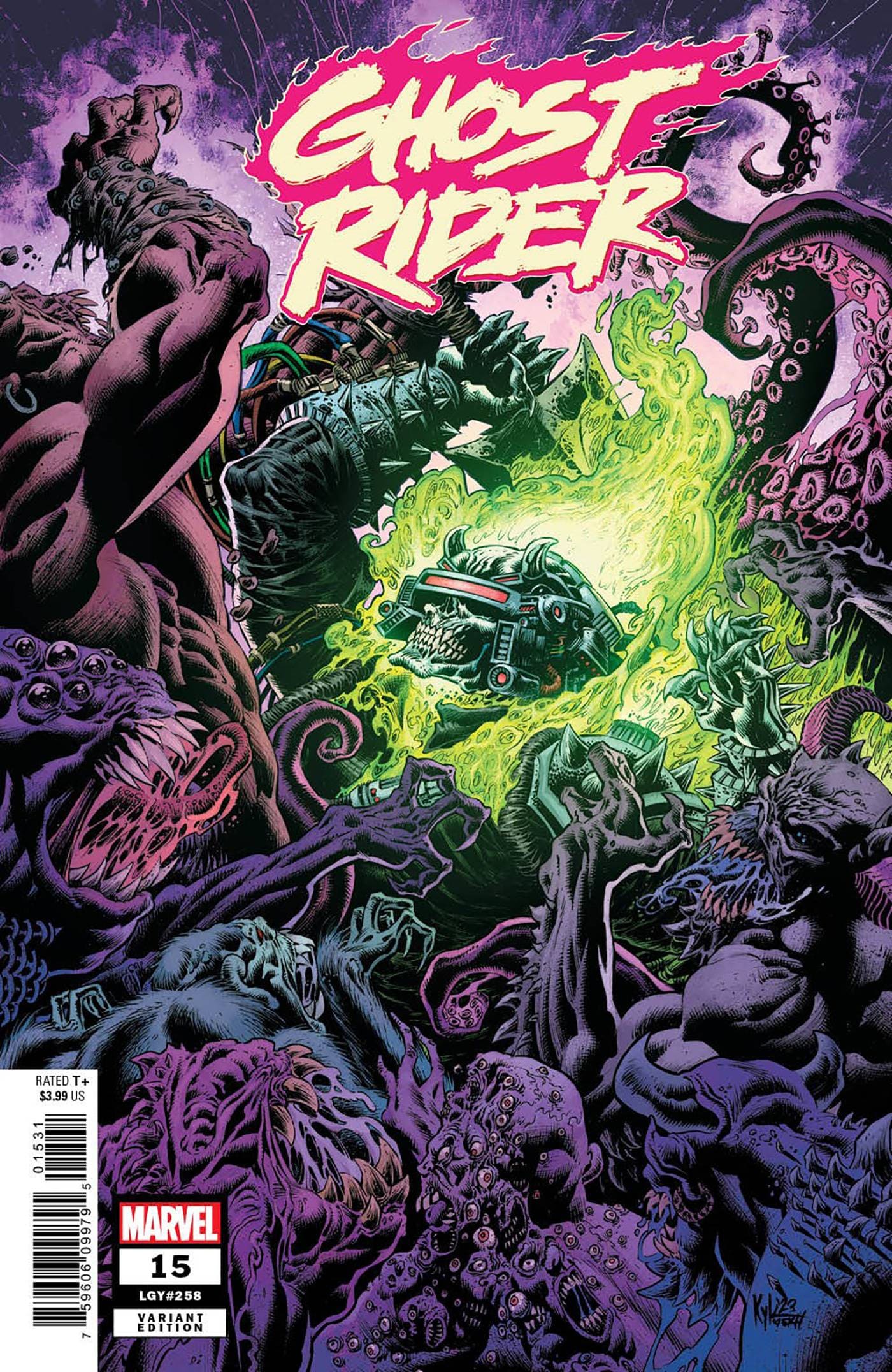 MARVEL PRH COMIC BOOK GHOST RIDER #15 KYLE HOTZ VAR