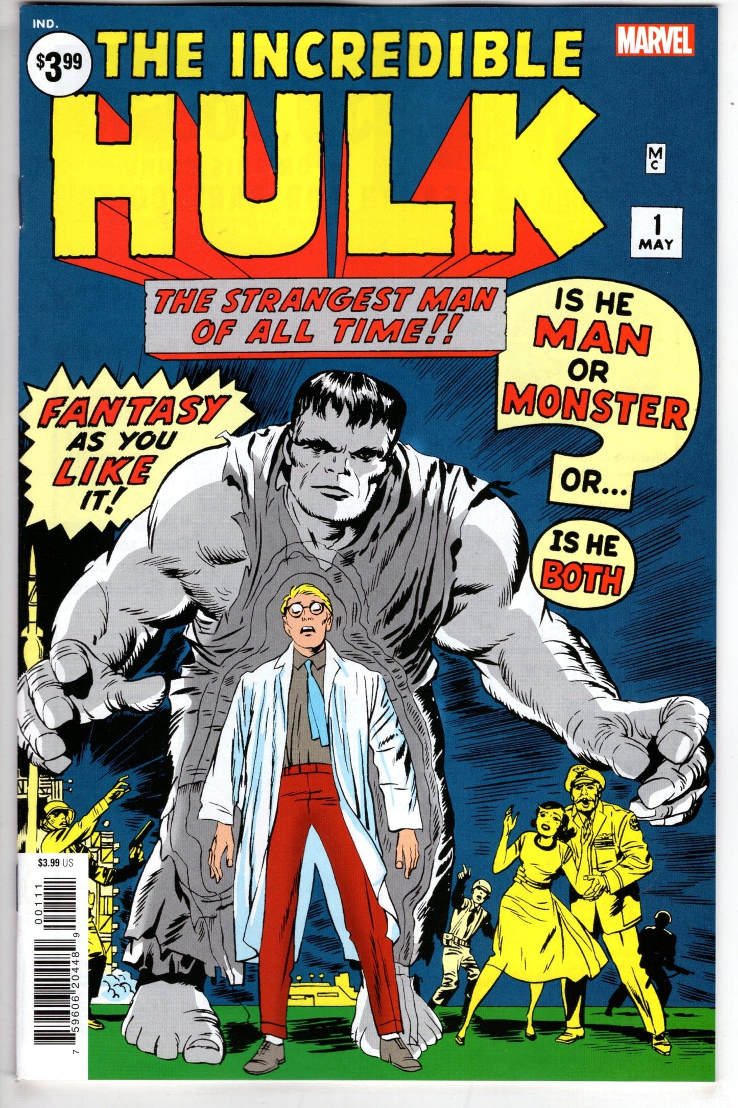 MARVEL PRH COMIC BOOK INCREDIBLE HULK #1 FACSIMILE EDITION NEW PTG